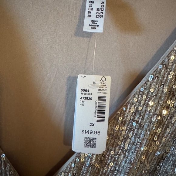 Plus Size Sequin Party Dress - Picture 3 of 4